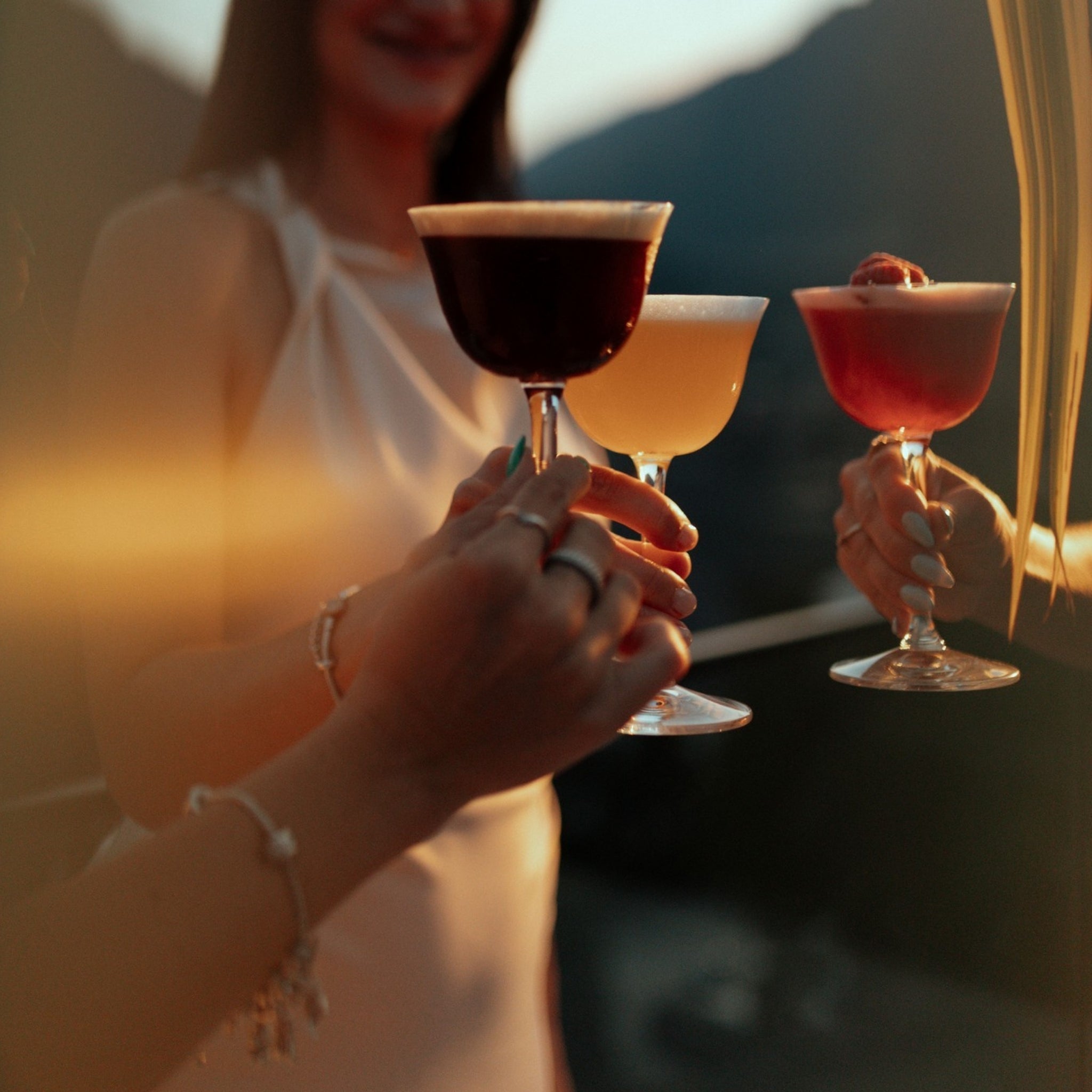 Premium spirits and cocktail glassware including whisky tasting glasses and crystal tumblers