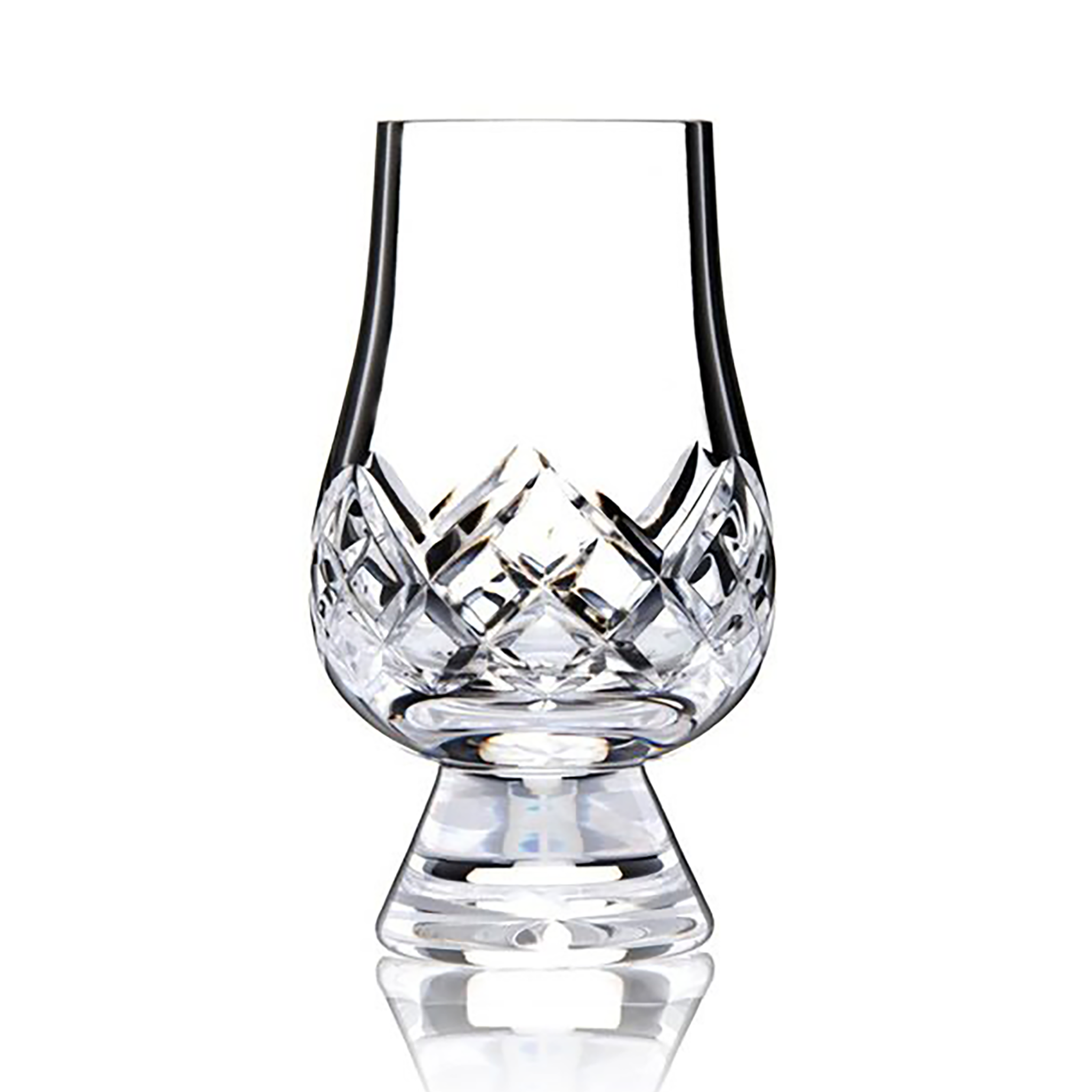 Glencairn Crystal Cut Tartan Whisky Glass (2 Pack + Leather Case)