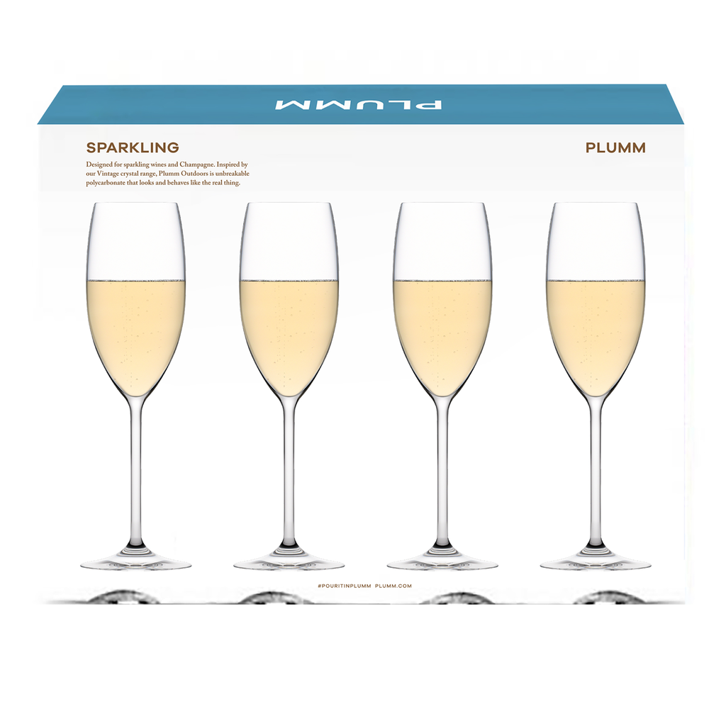 PLUMM Outdoors unbreakable sparkling wine glasses set of 4 – On The Tabl