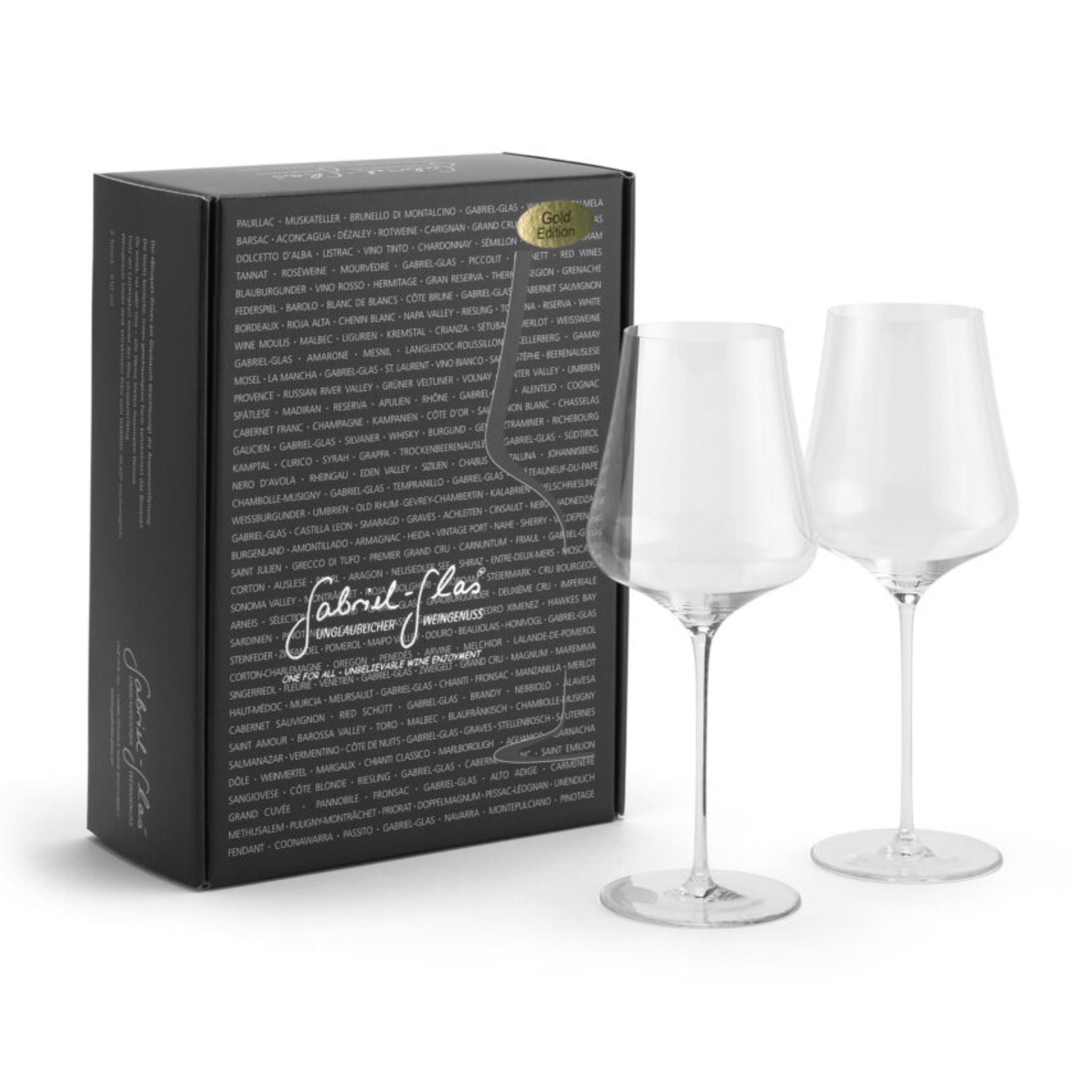 Gabriel-Glas Gold Edition gift box set of 2 universal wine glasses
 – On The Tabl