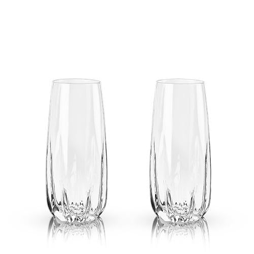 VISKI Crystal Cactus Champagne Flutes, set of 2 – On The Tabl